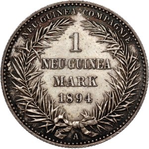 Germany, German New Guinea, Wilhelm II, 1 Mark 1894 A, Berlin, Bird of Paradise