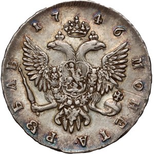 Russia, Elizabeth I, Rouble 1746 СПБ, St. Petersburg