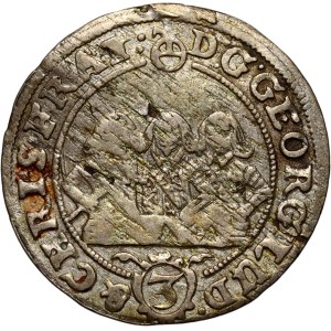 Silesia, Duchy of Brzeg-Legnica-Wołów, Three Brothers, 3 kreuzers, 1656, Brzeg