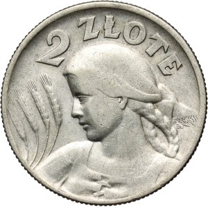 Second Polish Republic, 2 zlote 1925 with a dot, London, The Reaper