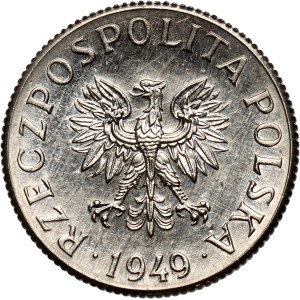 PRL, 2 grosze 1949, PRÓBA, nikiel