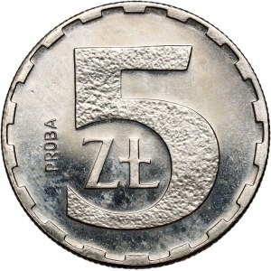 PRL, 5 złotych 1989, PRÓBA, nikiel