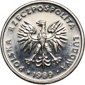 PRL, 5 złotych 1989, PRÓBA, nikiel