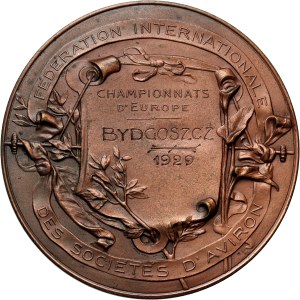 20th century, medal from 1929, European Rowing Championships in Bydgoszcz