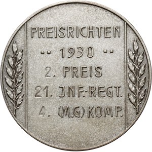 Germany, Award medal from 1930, Machine Gun Shooting