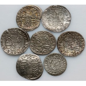 Allemagne, ensemble de pièces d'argent datant de 1652 à 1682 (7 pièces)