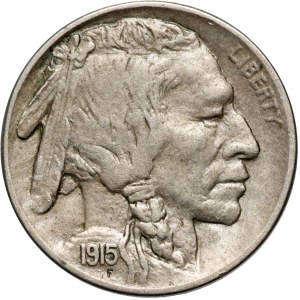 United States of America, 5 Cents 1915 D, Denver, Buffalo Nickel