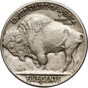 United States of America, 5 Cents 1915 D, Denver, Buffalo Nickel