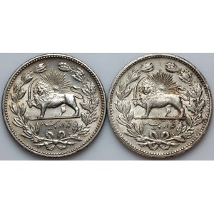 Írán, šáh Mozaffar ad-Din, sada mincí v hodnotě 5 000 dinárů z roku 1320 (1902), (2 kusy)