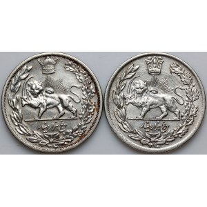 Iran, set of 5000 dinar coins from 1341-1346 (1923-1927), (2 pieces)