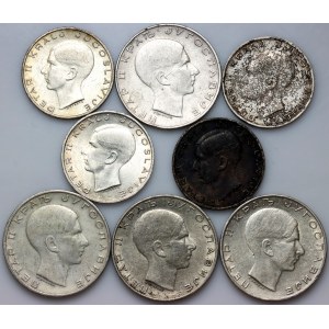 Yugoslavia, Peter II, silver coin set from 1938, (8 pieces)