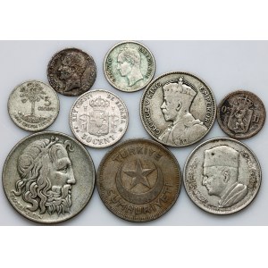 World, set of coins from 1853-1961, (9 pieces)
