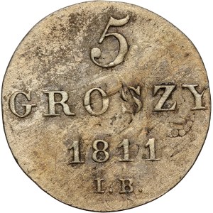 Herzogtum Warschau, Friedrich August I., 5 Groschen 1811 IB, Warschau