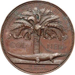 France, Medal from 1844, 12th Scientific Congress in Nîmes