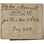 Władysław IV Vasa, a single-sided impression of the reverse side of a half-thaler from 1642, from the dies of Majnert and Beyer