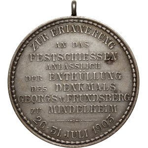 Germany, medal from 1903, Unveiling of the Georg von Frundsberg monument in Mindelheim
