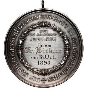 Germany, Medal from 1893, For 25 years of membership in the Schneppergraben Riflemen's Society