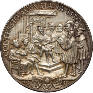 Germany, medal from 1930, Martin Luther and Philip Melanchthon, 400th Anniversary of the Augsburg Confession, Goetz