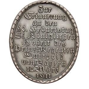 Germany, medal from 1911, 90th anniversary of the birth of Prince Regent Luitpold, Goetz
