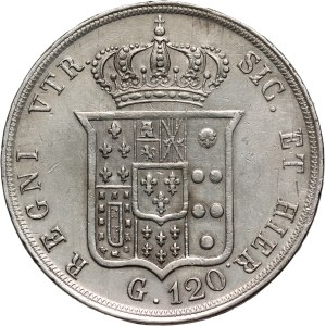 Italy, Kingdom of the Two Sicilies, Ferdinand II, 120 Grana 1854, Naples
