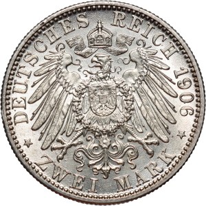 Germany, Baden, Friedrich I, 2 Mark 1906, Karlsruhe, Golden Wedding