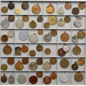 World, set of medallions and tokens, (60 pieces)