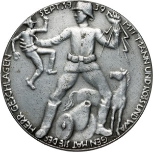 Germany, Satirical Medal from 1939, Guarantee for Poland