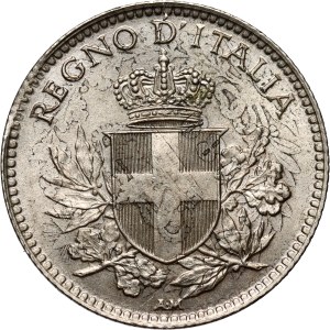 Italy, Victor Emmanuel III, 20 Centesimi 1919, Rome, overstruck