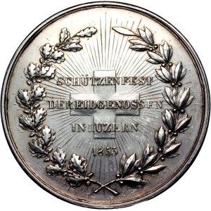 Switzerland, Shooting Medal from 1853, Federal Shooting Festival in Lucerne