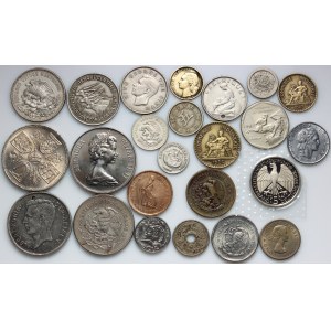 World, set of coins from 1892-1986, (24 pieces)