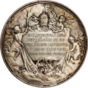 Vatican, Medal from 1908, Pius X, 50th anniversary of priestly ordination