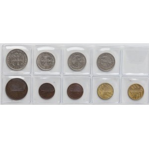 Allemagne, série de pièces datant de 1923 à 1937 (9 pièces)