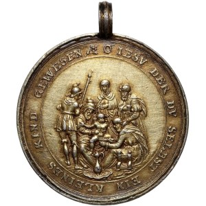 Germany, 17th century, silver baptismal medal undated