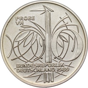 Deutschland, 10 Mark 1989, 800 Jahre Hafen und Stadt Hamburg, Probeprägung, Huster
