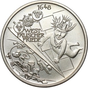 Allemagne, 10 marks 1998, La paix de Westphalie, pièce d'essai, Huster