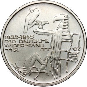 Allemagne, 10 marks 1994, Mouvement de résistance allemand 1933-1945, épreuve, Huster