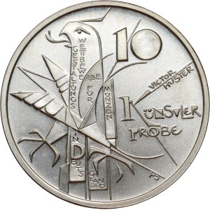 Germany, 10 Mark 1989, 500th anniversary of the birth of Philipp Melanchthon, pattern, Huster