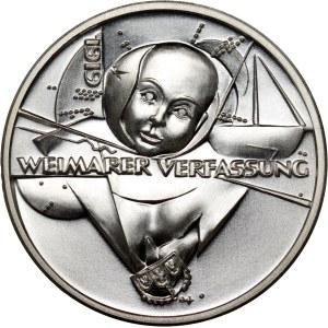 Germany, 20 Euro 2019, 100th anniversary of the Weimar Constitution, pattern, Huster
