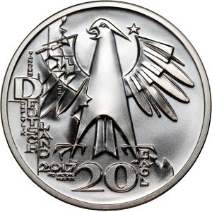 Germany, 20 Euro 2017, 300th anniversary of the birth of Johann Joachim Winkelmann, pattern, Huster