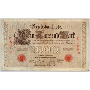 Germany, 1000 marks 01/07/1898, series B, rare vintage