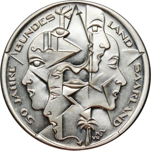 Nemecko, 10 euro 2007, 50. výročie spolkovej krajiny Sársko, zberateľská minca, Huster