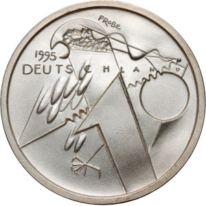 Deutschland, 10 Mark 1995, 100. Jahrestag der Entdeckung der Röntgenstrahlen, Probe, Huster