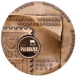 Third Republic of Poland, 1993 medal, POLSKA '93 World Philatelic Exhibition, gold