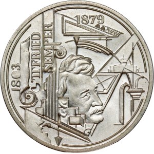 Germany, 10 euro 2003, 200th anniversary of the birth of Gottfried Semper, pattern, piefort, Huster