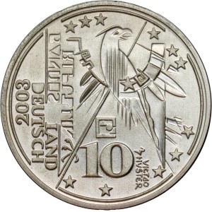 Germany, 10 euro 2003, 200th anniversary of the birth of Gottfried Semper, pattern, piefort, Huster