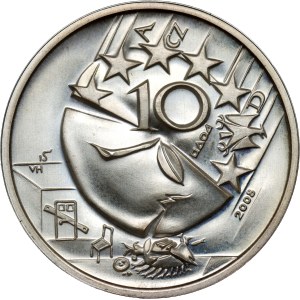Germany, 10 Euro 2008, 125th anniversary of Franz Kafka's birth, pattern, piefort, Huster
