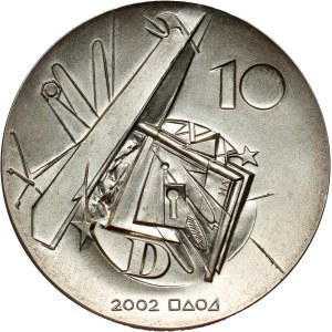 Allemagne, 10 euros 2002, Documenta Kassel, épreuve d'essai, poinçonné, Huster