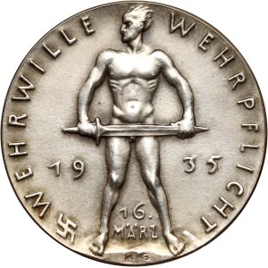 Germany, Medal from 1935, Introduction of universal conscription, Goetz