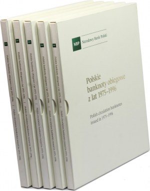 PRL, III RP, Zestaw 5 kompletnych albumów NBP, Polskie banknoty obiegowe z lat 1975-1996