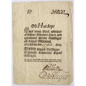 Sweden, 14 shillings 1804